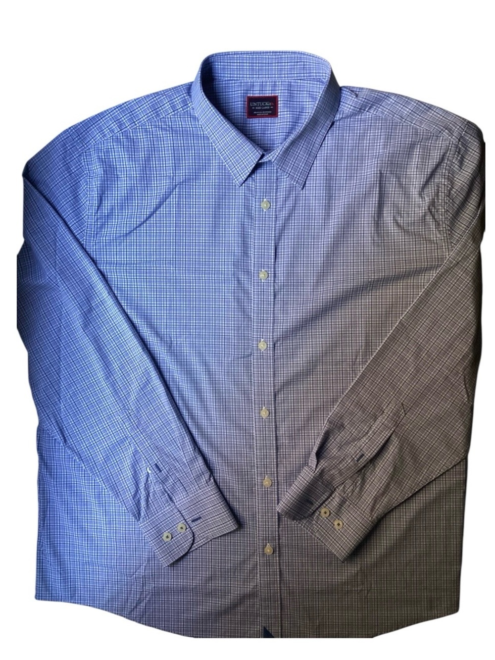 UNTUCKit Light Blue Micro-Check Dress Shirt